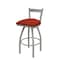 Holland Bar Stool Co 30" Low Back Swivel Bar Stool, Nickel Finish, Graph Poppy Seat 82130AN021 - alternate 1
